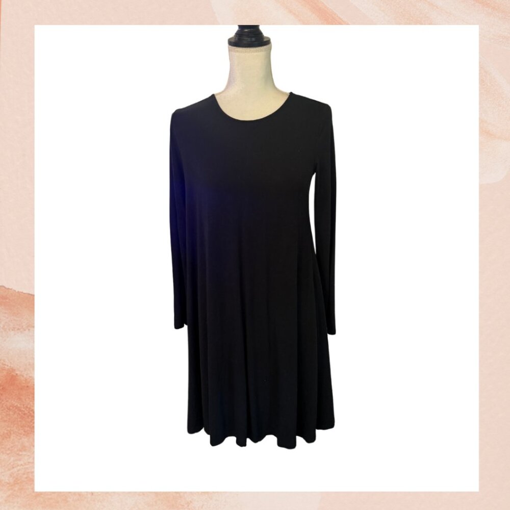Old Navy Solid Black Flowy Mini Dress